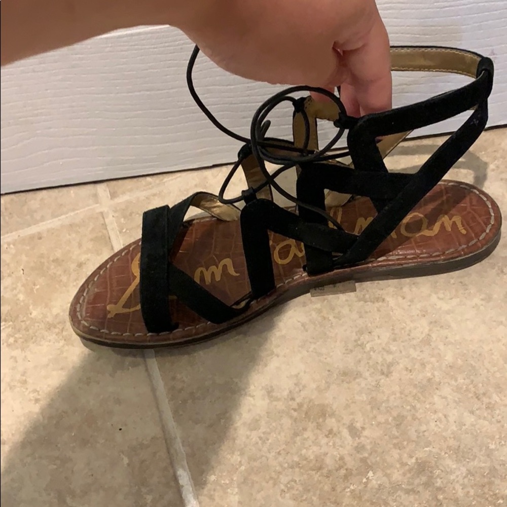 Sam Edelman black lace up sandals